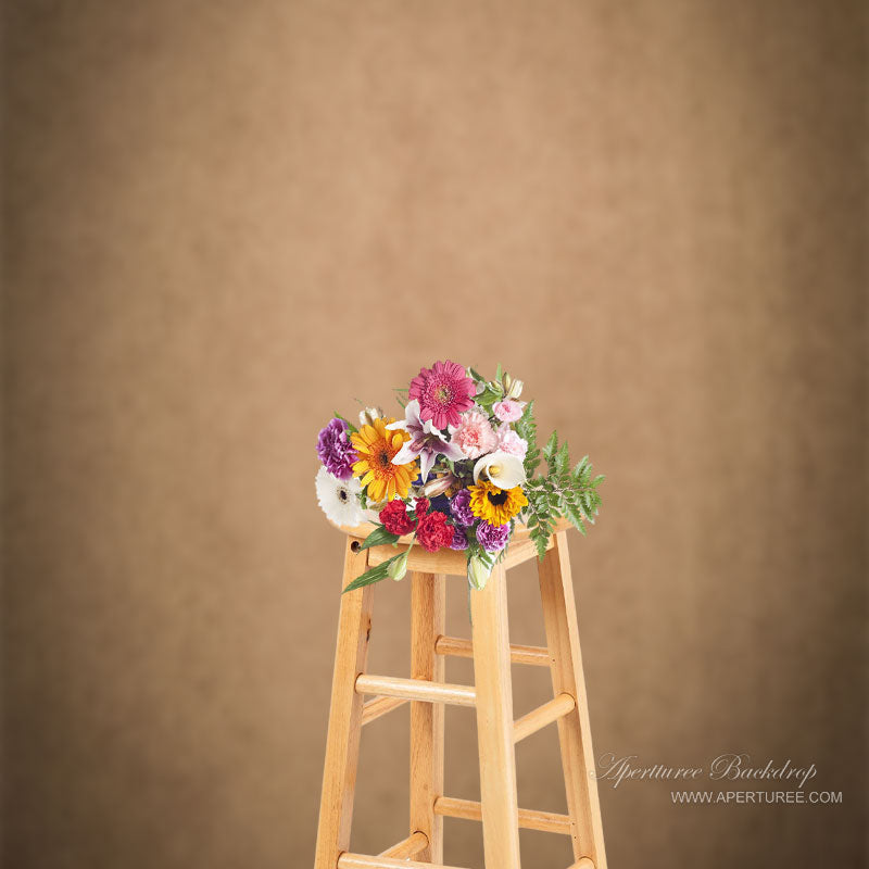 Aperturee - Vintage Light Brown Abstract Backdrop For Photography