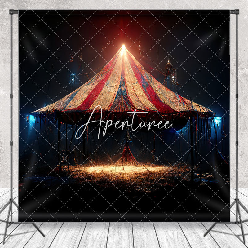 Aperturee - Vintage Mysterious Night Circus Tent Photo Backdrop