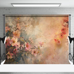 Aperturee - Vintage Pink Oil Painting Floral Fine Art Backdrop