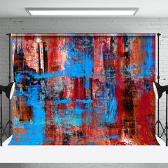 Aperturee - Vintage Red Blue Abstract Graffiti Photo Backdrop