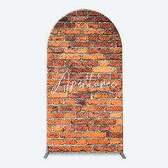 Aperturee - Vintage Red Brick Wall Arch Backdrop For Birthday