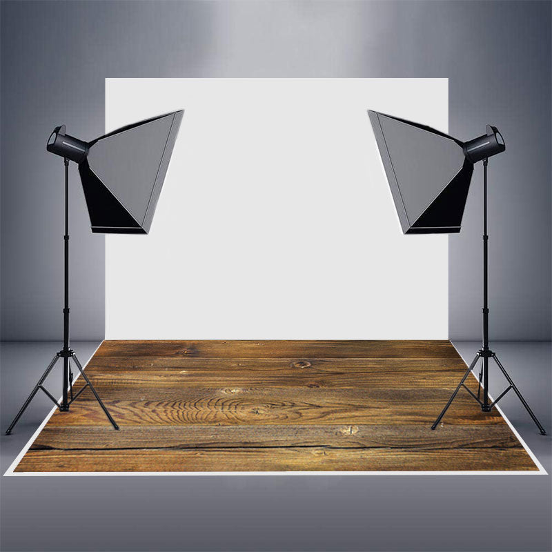 Aperturee - Retro Ruptured Wood Board Photo Rubber Floor Mat