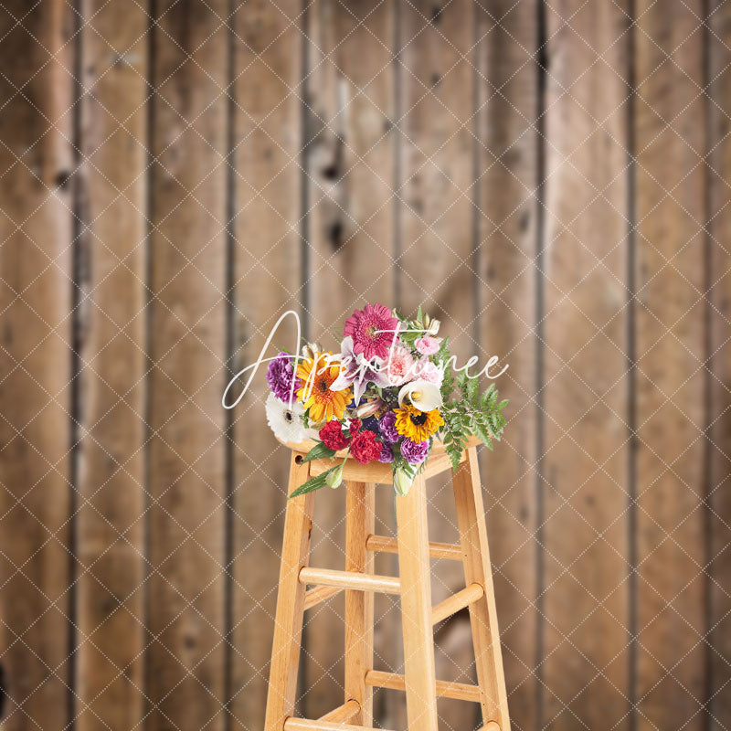 Aperturee - Vintage Vertical Wood Grain Backdrop For Photo Booth