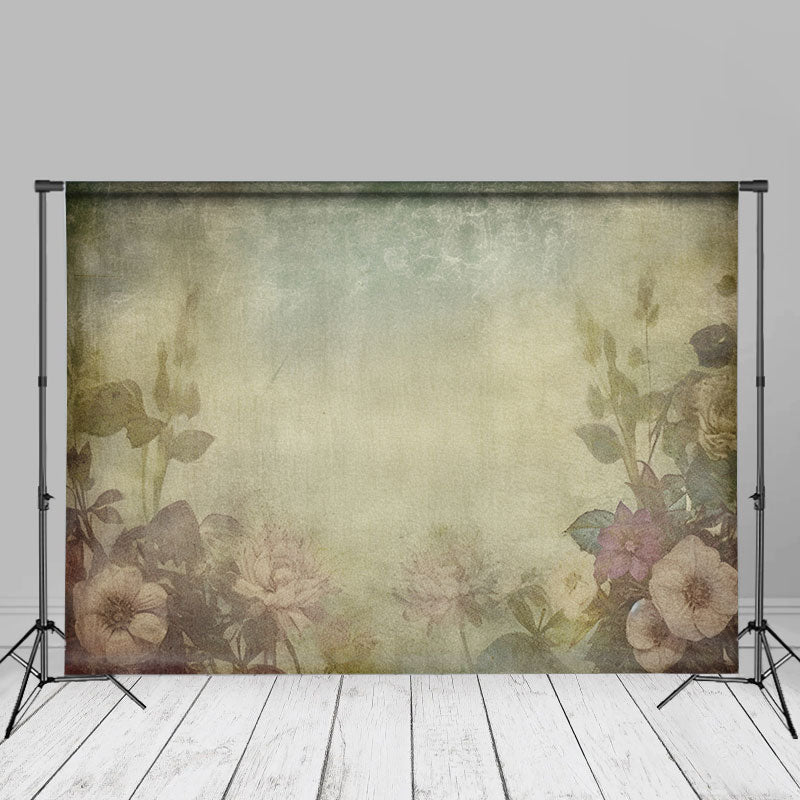 Aperturee - Vintage White Floral Fine Art Maternity Photo Backdrop