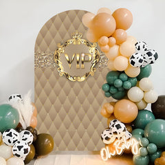 Aperturee - Vip Gold Birthday Party Double Sided Arch Backdrop