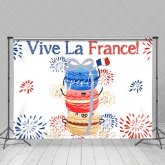 Aperturee - Vive La France Macaron Sparkle Bastille Day Backdrop