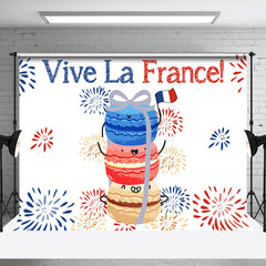 Aperturee - Vive La France Macaron Sparkle Bastille Day Backdrop