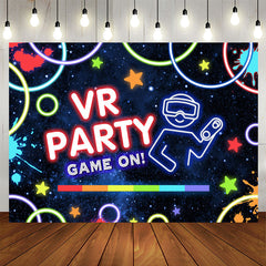 Aperturee - Vr Game On Graffiti Happy Birthday Party Backdrop