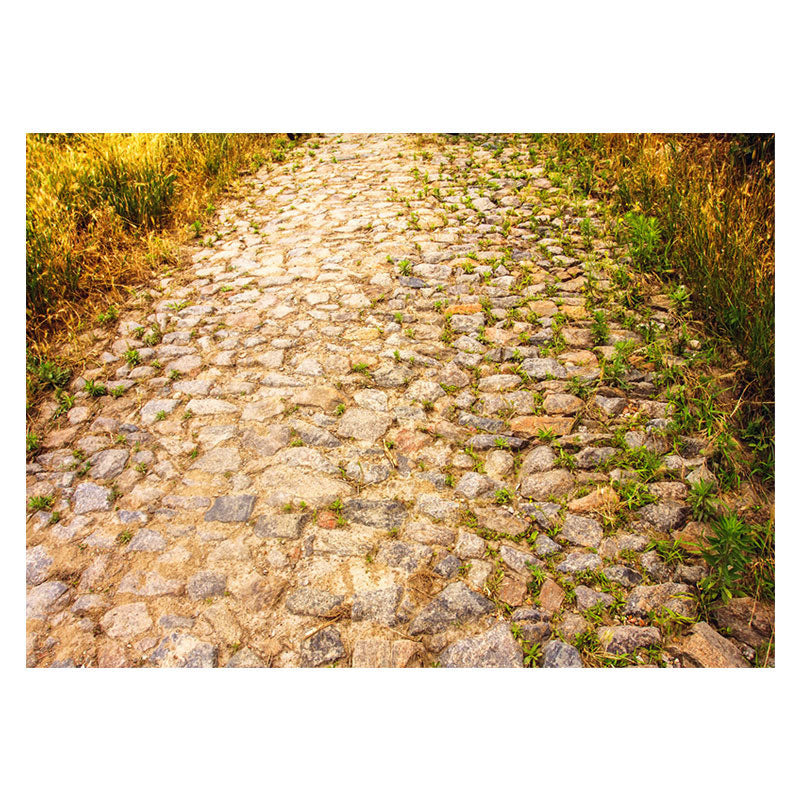 Aperturee - Warm Fall Country Gravel Road Photo Rubber Floor Mat