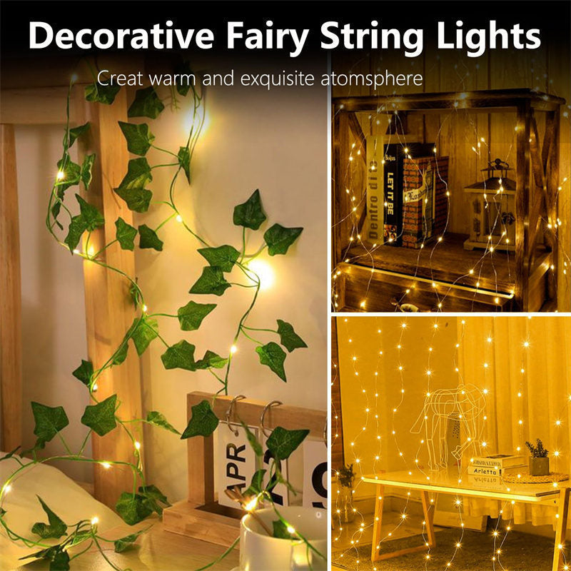 Aperturee - Warm White LED Fairy Lights Christmas Decorations