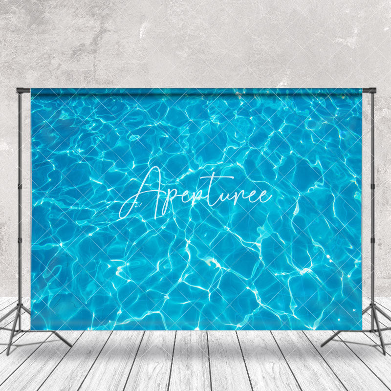 Aperturee - Water Ripples Swimming Pool Summer Photo Backdrop