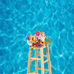 Aperturee - Water Ripples Swimming Pool Summer Photo Backdrop