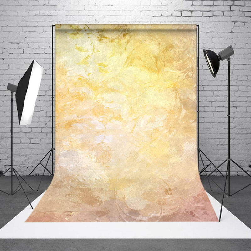 Aperturee - Watercolor Light Golden Abstract Art Photo Backdrop