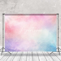 Aperturee - Watercolor Pink Blue Purple Backdrop For Photography