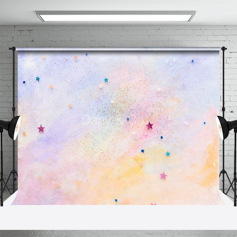 Aperturee - Watercolor Star Decoration Fine Art Photo Backdrop