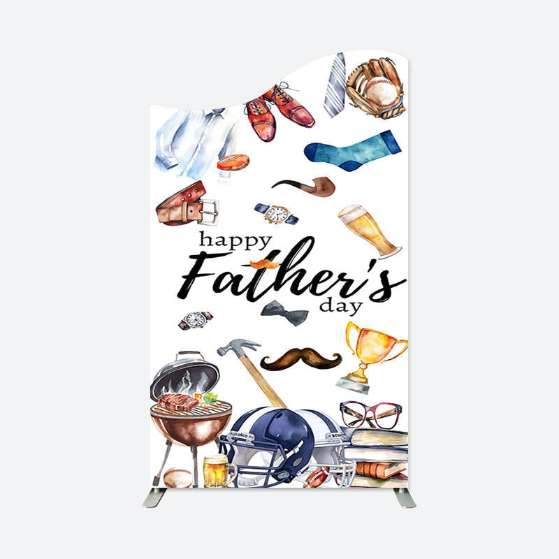 Aperturee - Wavy Gifts Rugby Happy Fathers Day Arch Backdrop