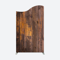 Aperturee - Wavy Vintage Brown Wood Grain Party Arch Backdrop