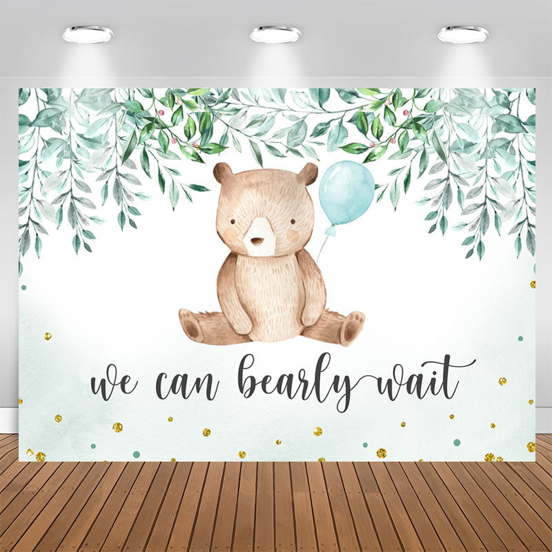 Aperturee - We can bearly wait teddy bear baby shower Backdrop