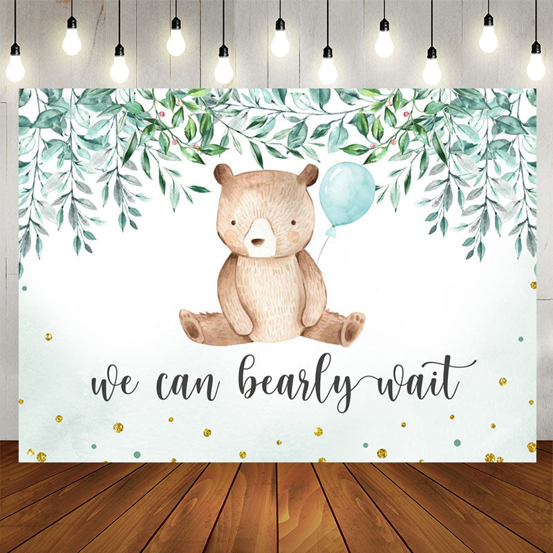 Aperturee - We can bearly wait teddy bear baby shower Backdrop