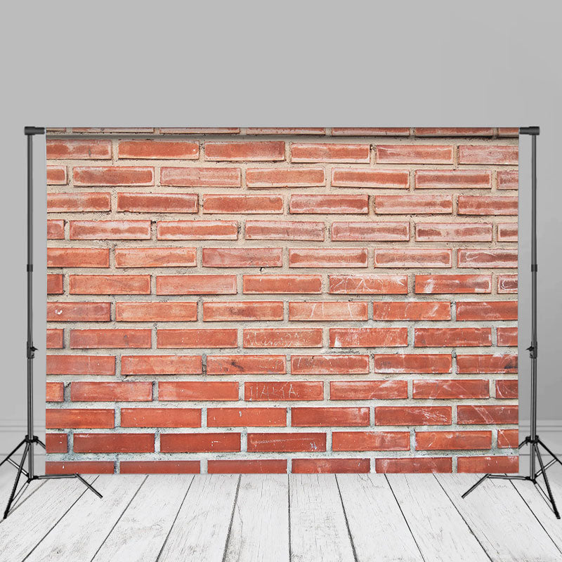 Aperturee - Weathered Retro Red Brick Portrait Photo Backdrop