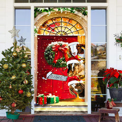 Aperturee - Welcome Livestocks Snowy Christmas Red Door Cover