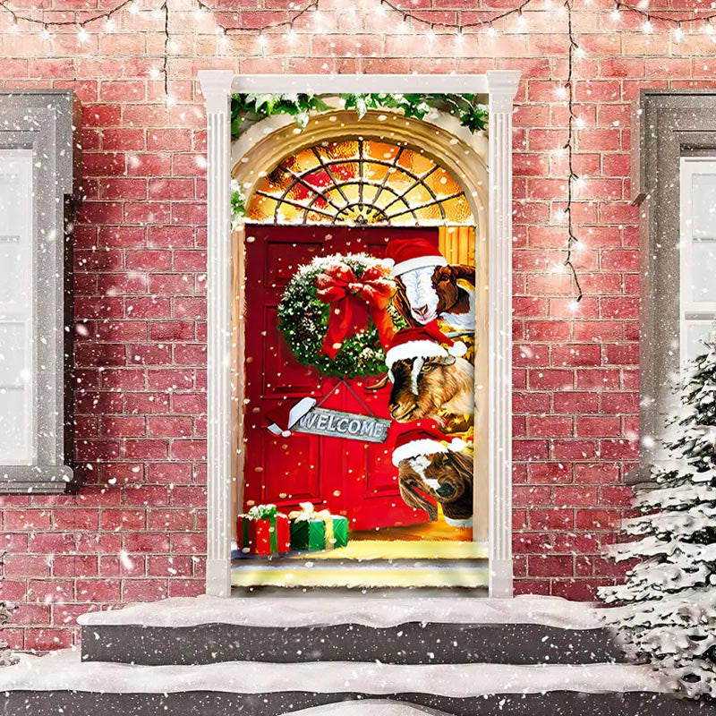 Aperturee - Welcome Livestocks Snowy Christmas Red Door Cover