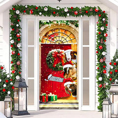 Aperturee - Welcome Livestocks Snowy Christmas Red Door Cover