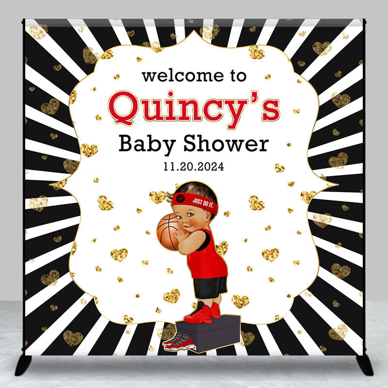 Aperturee - Welcome Love Diamond Custom Baby Shower Backdrop