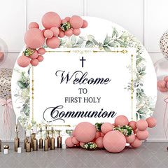 Aperturee - Welcome To First Holy Communion Baptism Backdrop