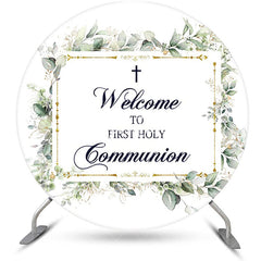 Aperturee - Welcome To First Holy Communion Baptism Backdrop