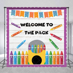 Aperturee - Welcome To The Pack Custom Back To School Backdrop