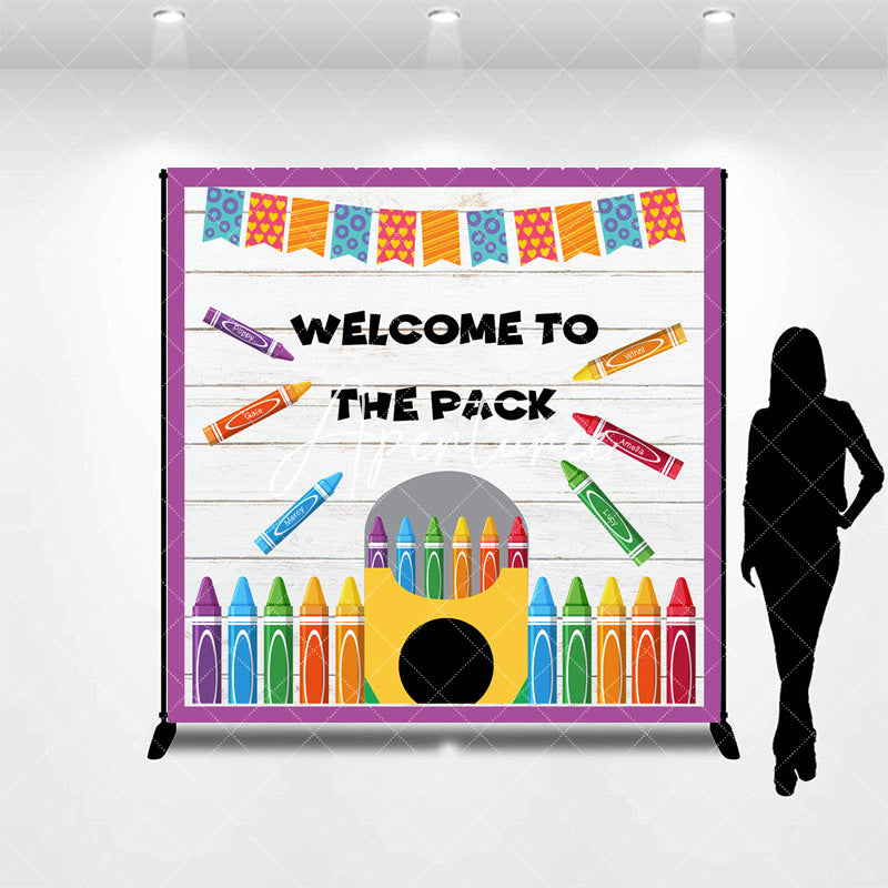 Aperturee - Welcome To The Pack Custom Back To School Backdrop