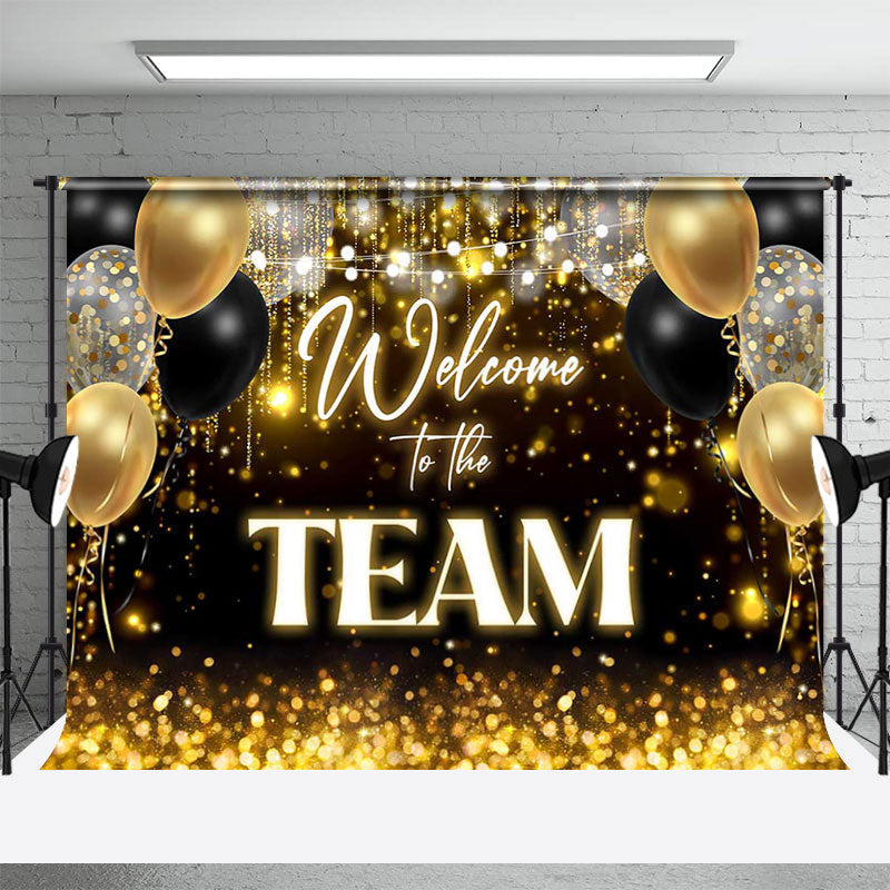 Aperturee - Welcome To The Team Glitter Colleague Party Backdrop