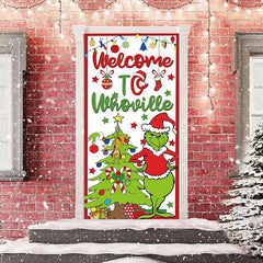 Aperturee - Welcome To Whoville Monster Christmas Door Cover