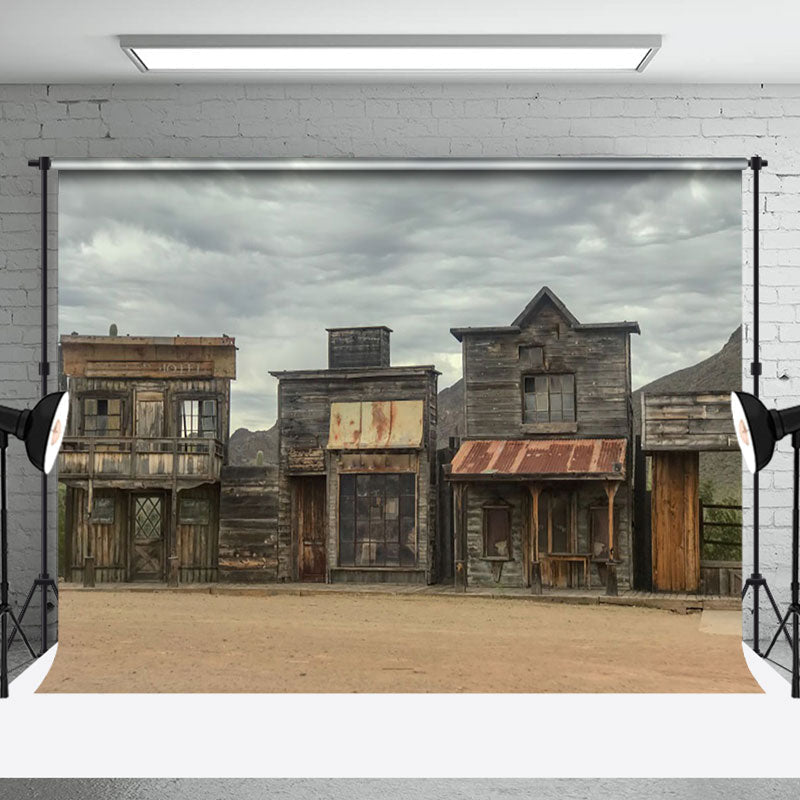 Aperturee - Western Cowboy Vintage House Architecture Backdrop