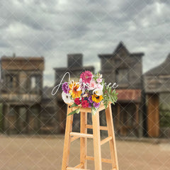 Aperturee - Western Cowboy Vintage House Architecture Backdrop