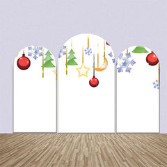 Aperturee - White Ball Decorations Christmas Arch Backdrop Kit