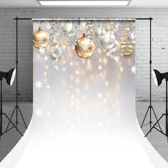 Aperturee - White Bokeh Ball Christmas Photo Sweep Backdrop