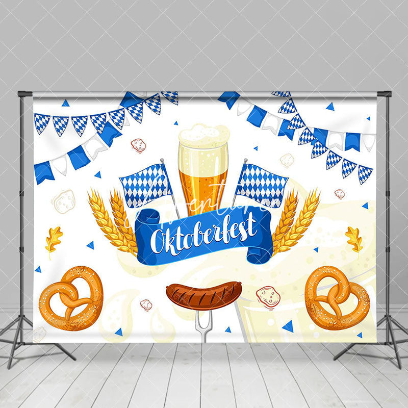 Aperturee - White Bread Wheat Blue Flag Oktoberfest Backdrop