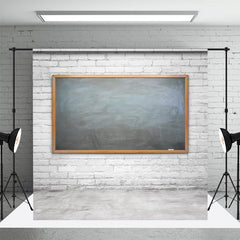 Aperturee - White Brick Wall Blackboard Back To School Backdrop