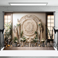 Aperturee - White Candle Flowers Indoor Spring Photo Backdrop