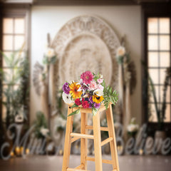 Aperturee - White Candle Flowers Indoor Spring Photo Backdrop