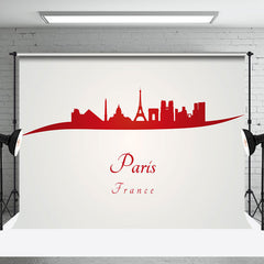 Aperturee - White City Silhouette Paris France Party Backdrop