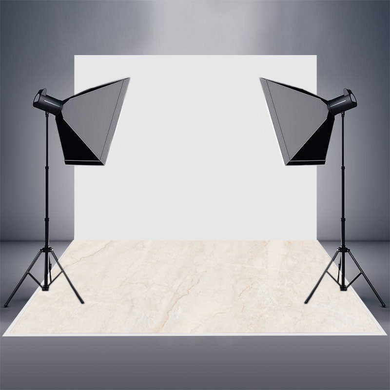 Aperturee - Milky White Classic Marble Cracks Rubber Floor Mat