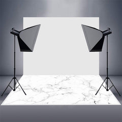 Aperturee - White Griotte Texture Photography Rubber Floor Mat