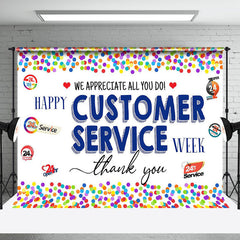 Aperturee - White Customer Service Week Appreciation Backdrop