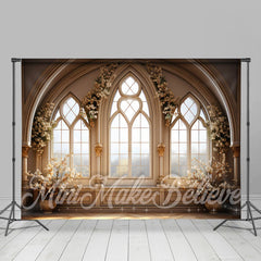 Aperturee - White Flowers Moslem Door And Window Photo Backdrop