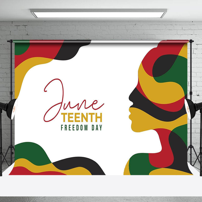 Aperturee - White Freedom Day Happy Juneteenth Party Backdrop