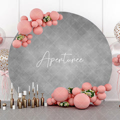 Aperturee - White Gray Abstract Texture Circle Birthday Backdrop