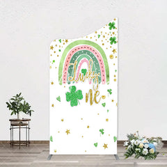 Aperturee - White Green Gold Glitter 1st Birthday Arch Backdrop